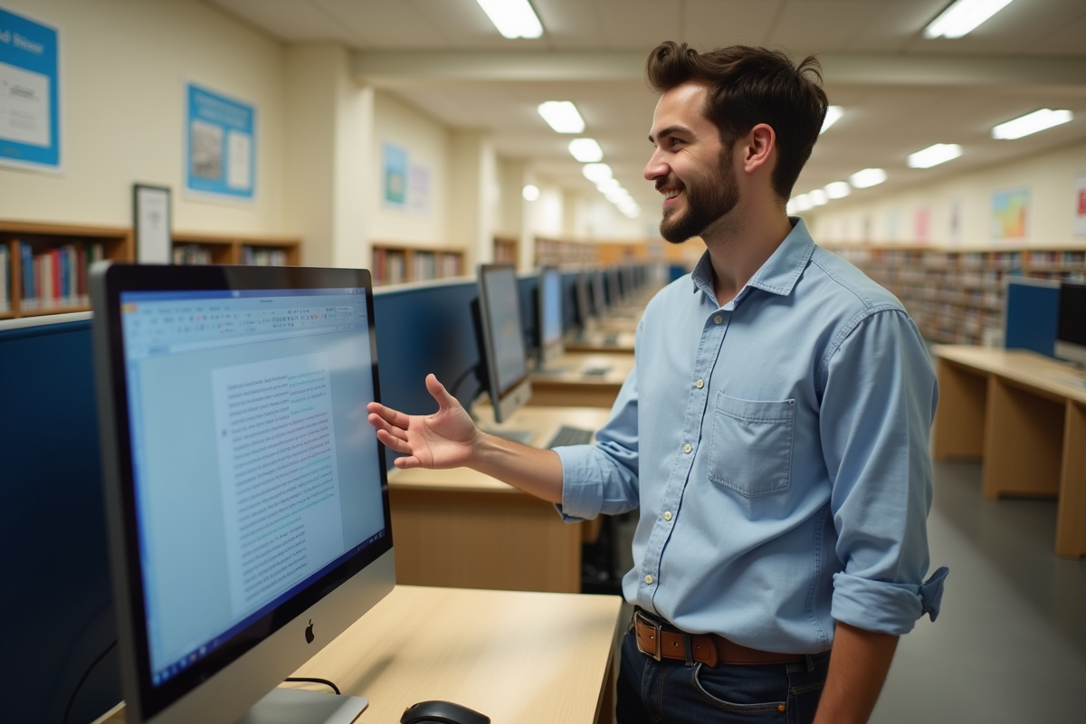 Jeune homme expliquant l