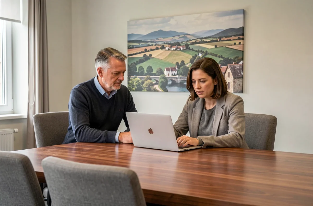 Deux collaborateurs du Studio Digital Bourgogne-Franche-Comté en réunion autour d'un projet WordPress