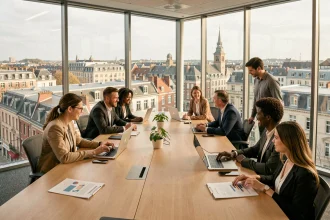 Vue d'ensemble d'un bureau moderne dans les Hauts-de-France symbolisant les meilleures ESN de la région